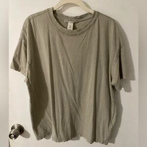 H&M Light Greenish Grey T-Shirt